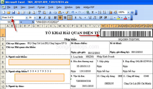 lấy tờ khai mã vạch hải quan điện tử