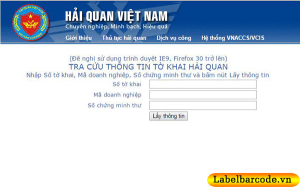Tra mã vạch hải quan
