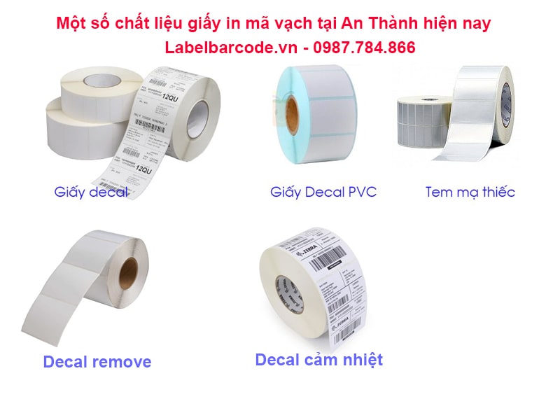 Giấy in mã vạch 1 tem